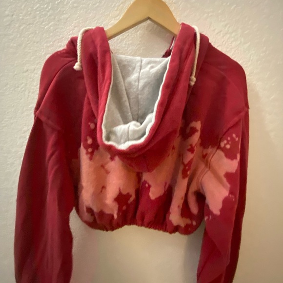 Indiana university Hoosiers Crop Acid washed custom hoodie - Picture 8 of 8